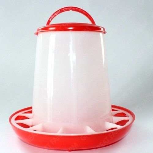 Hens Birds Plastic 1.5kg Poultry Feeder Drinker